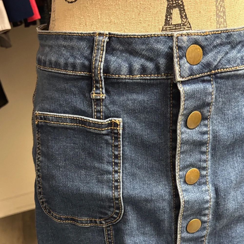 Altar'd State Denim Button-Front Mini Skirt - Picture 10 of 16
